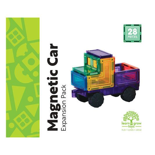Learn and Grow Magnetic Tiles - Car Pack 28 piece
