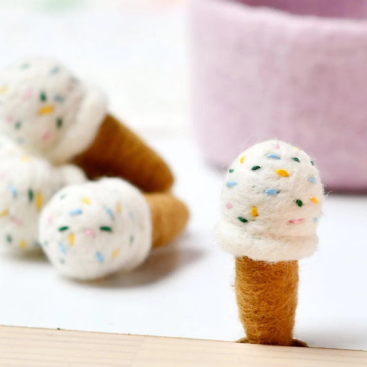 Felt Ice Cream - Vanilla with Sprinkles