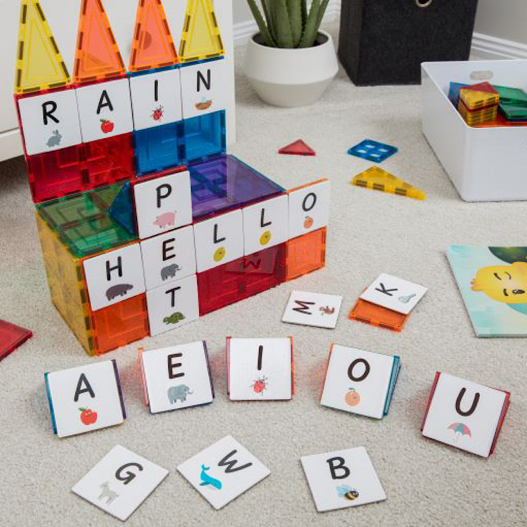 Upper Case Alphabet Magnetic Tile Toppers - Learn & Grow Toys