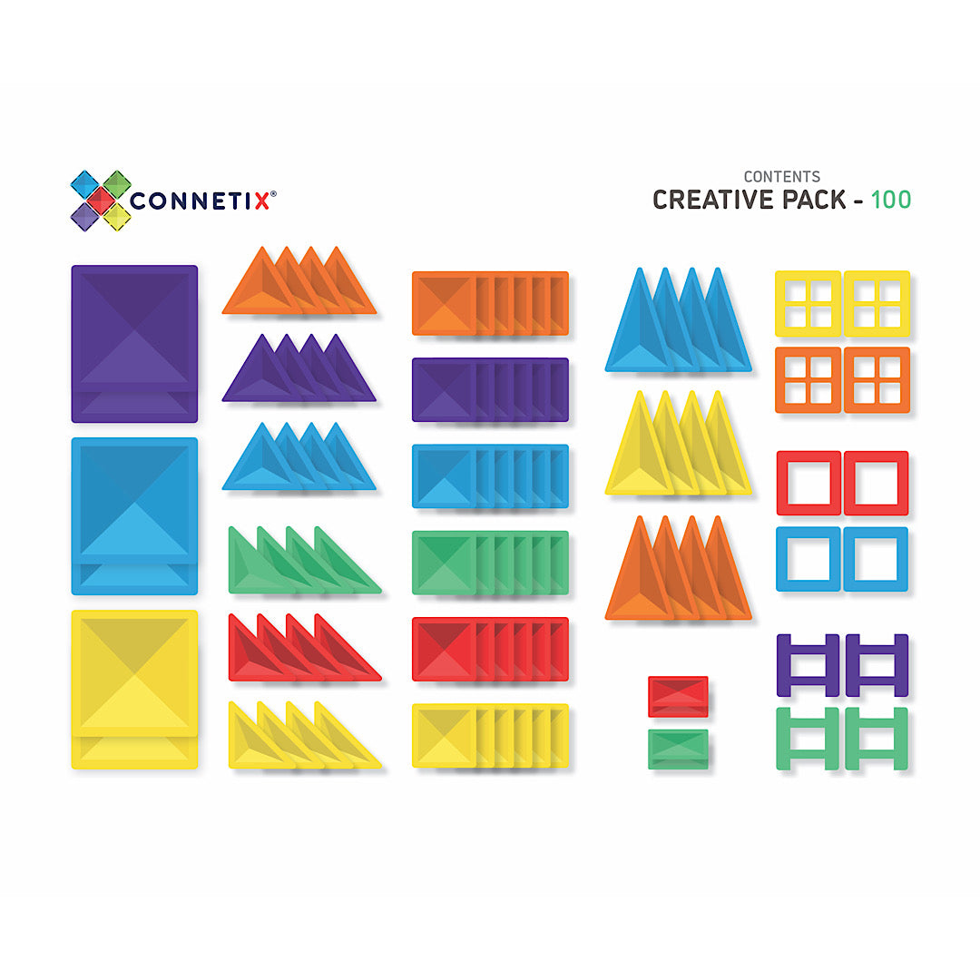 Connetix 100 piece creative pack (rainbow)