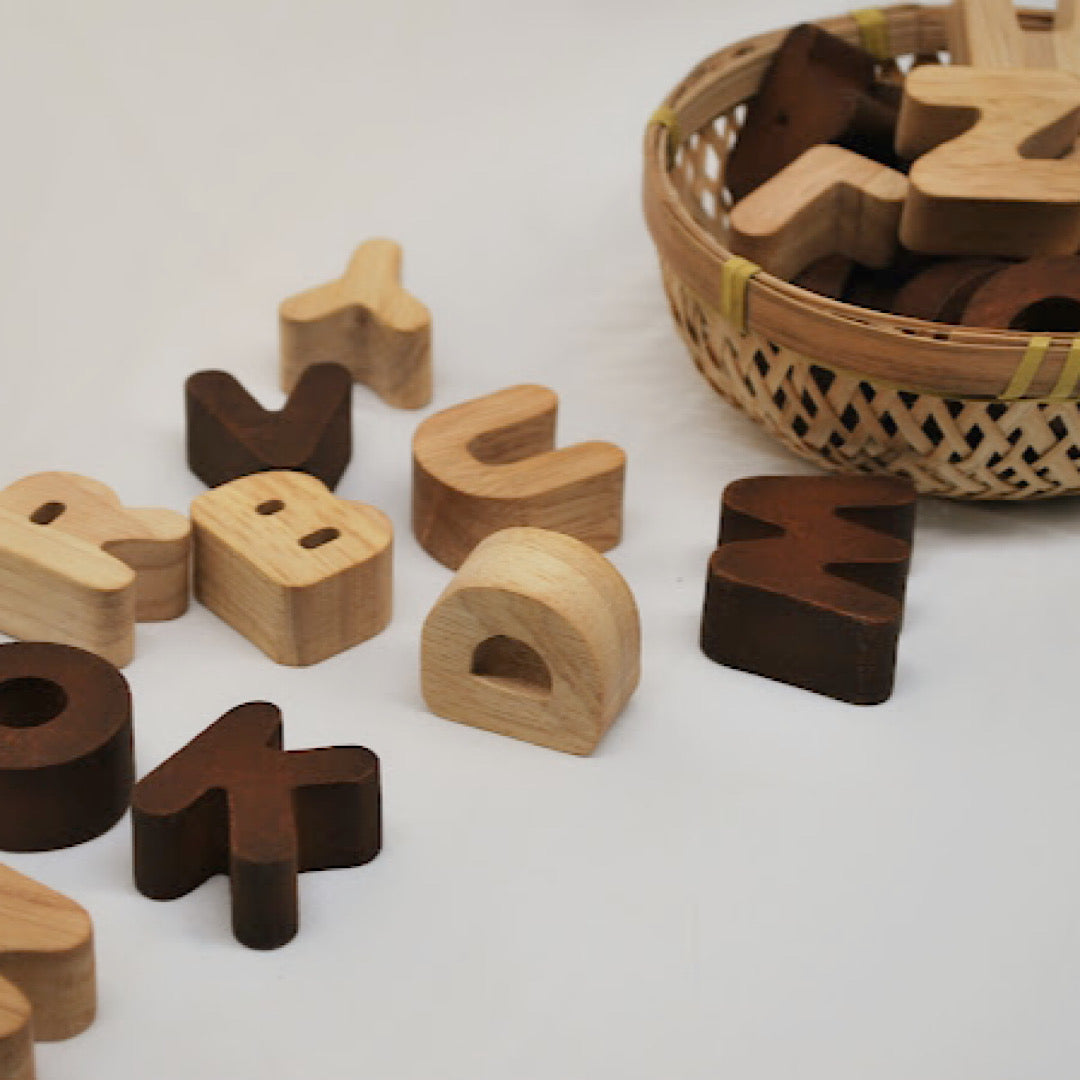 Wooden capital letters
